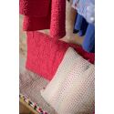 Coussin Gastounet Vivaraise - Coton avec pompons satinés - 45 x 45 cm - Happy Garden
