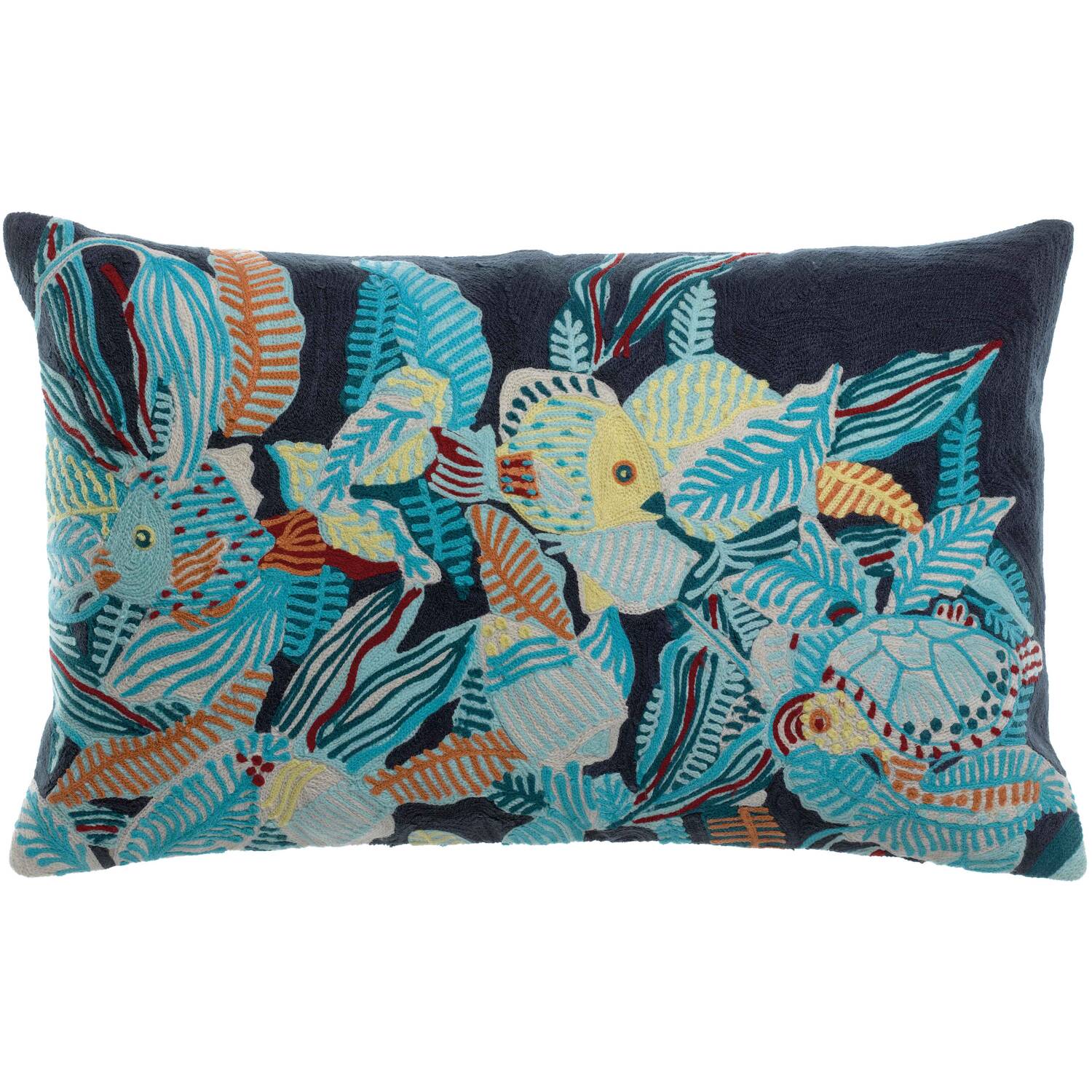 Geborduurd kussen Vivaraise - Motief Dori Marine - 30x50 cm