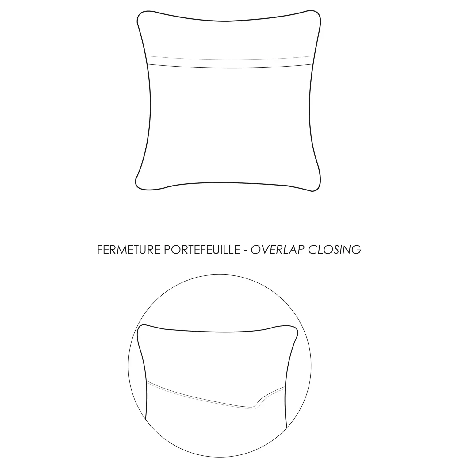 Coussin décoratif Laly bicolore galet (lin-coton) - 40 x 65 cm