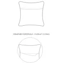 Coussin décoratif Laly bicolore galet (lin-coton) - 40 x 65 cm
