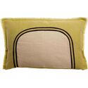 Coussin décoratif Laly doré - Vivaraise (lin-coton, 40 x 65 cm)