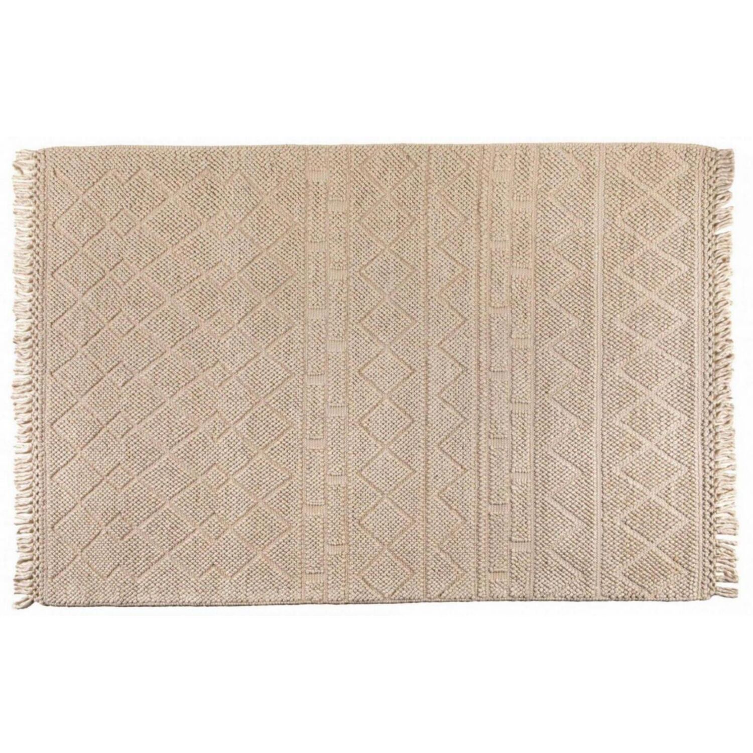 Tapis extérieur Vivaraise Solan - Blanc - 160 x 230 cm (100% polyester recyclé)