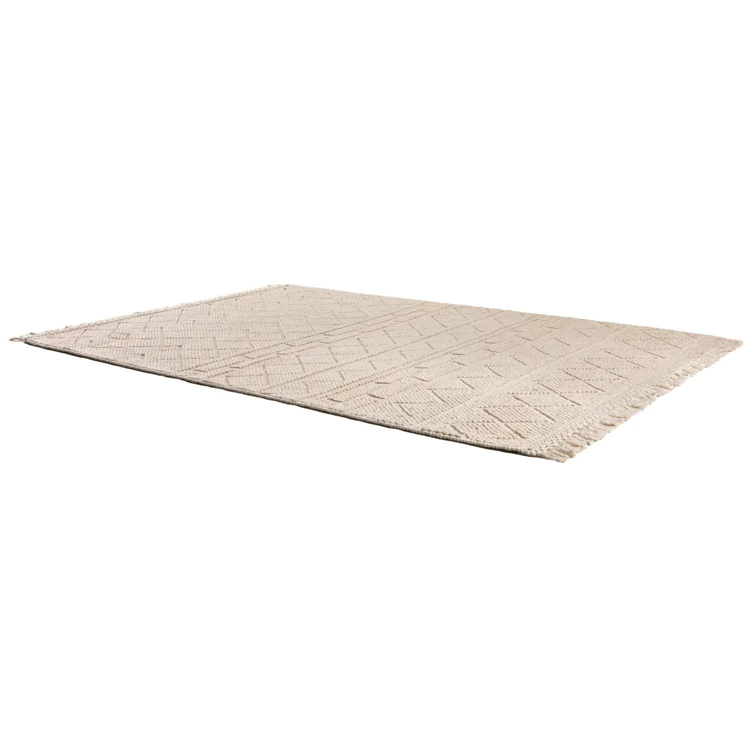Tapis extérieur Vivaraise Solan - Blanc - 160 x 230 cm (100% polyester recyclé)