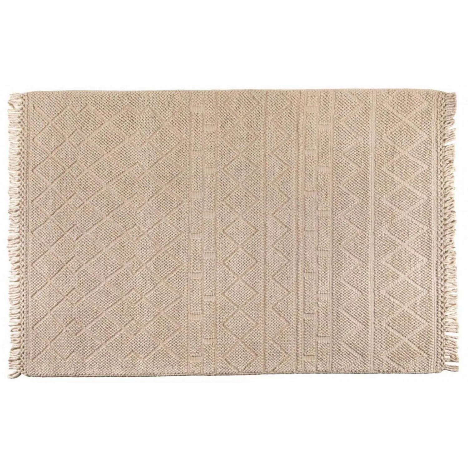 Tapis extérieur Vivaraise Solan - 100% polyester recyclé, blanc, 120 x 170 cm