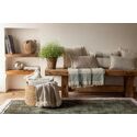 Gebreide deken Jane - Vivaraise, 130 x 160 cm, kleur olive, gerecycled polyester en katoen