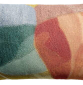 Coussin brodé multicolore...
