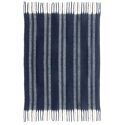 Plaid décoratif Vivaraise Isabel - Rayé Marine - 100% Polyester recyclé - 130 x 160 cm