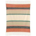 Plaid rayé Isabel en polyester recyclé châtaigne (130 x 160 cm)