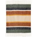 Plaid décoratif Vivaraise Isabel - Rayé Rouille (100% polyester recyclé) - 130 x 160 cm