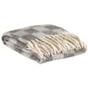 Plaid recyclé Vivaraise Isabel - Damier Ardoise (130 x 160 cm)