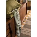 Plaid Vivaraise Calista en coton 100%, olive, 137 x 180 cm