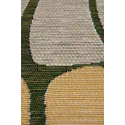 Tapis extérieur Zeno Vivaraise - Tapis rond en polypropylene et polyester, diamètre 160 cm, finition bois cèdre