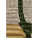 Tapis extérieur Zeno Vivaraise - Tapis rond en polypropylene et polyester, diamètre 160 cm, finition bois cèdre
