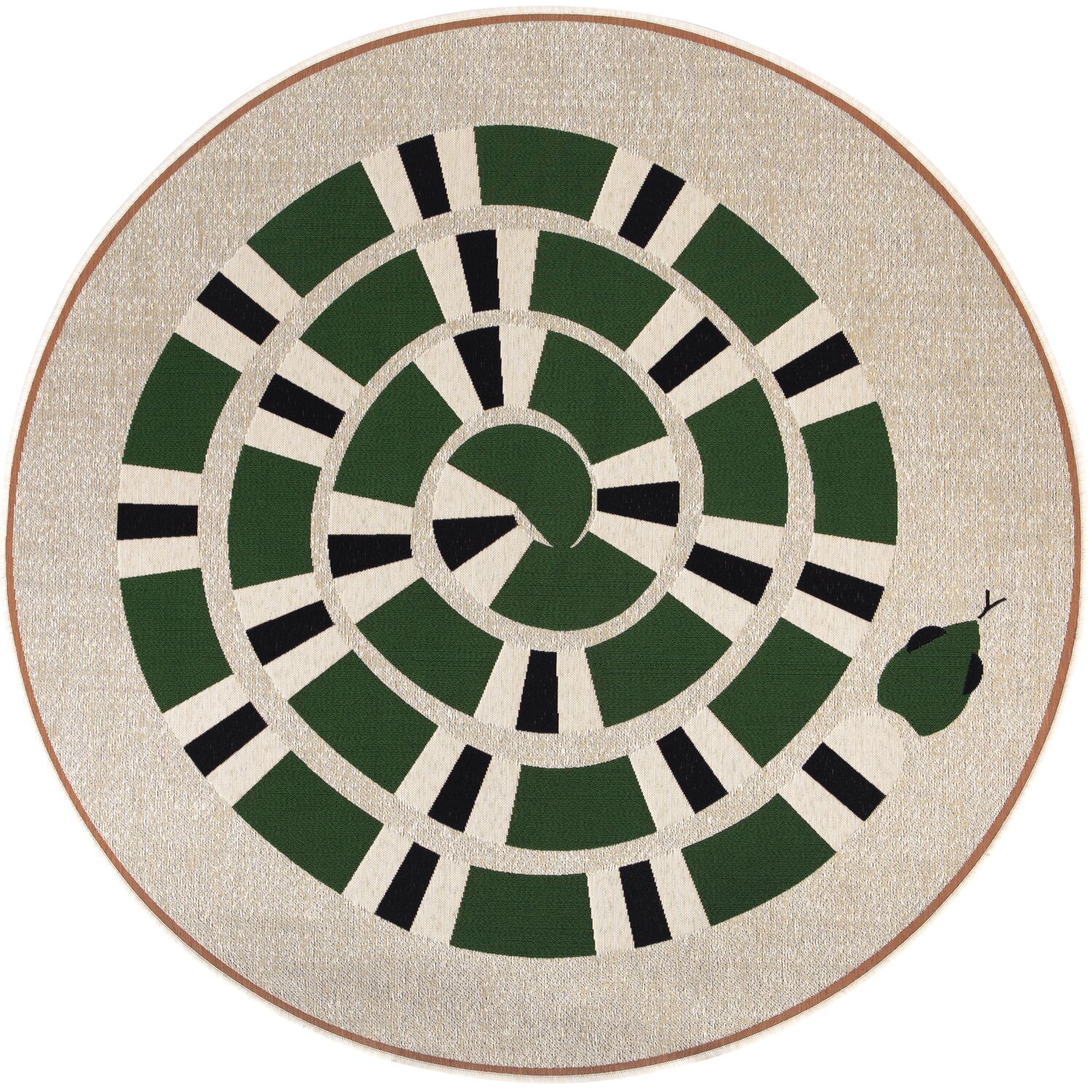 Tapis extérieur Vivaraise Yoka - Diamètre 160 cm - Naturel