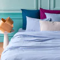 Kussensloop Hemels - Blauw - Biologisch katoen 160 x 210 cm