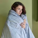 Housse de couette Chloé - Ciel, 160 x 210 cm, en coton 100% percale