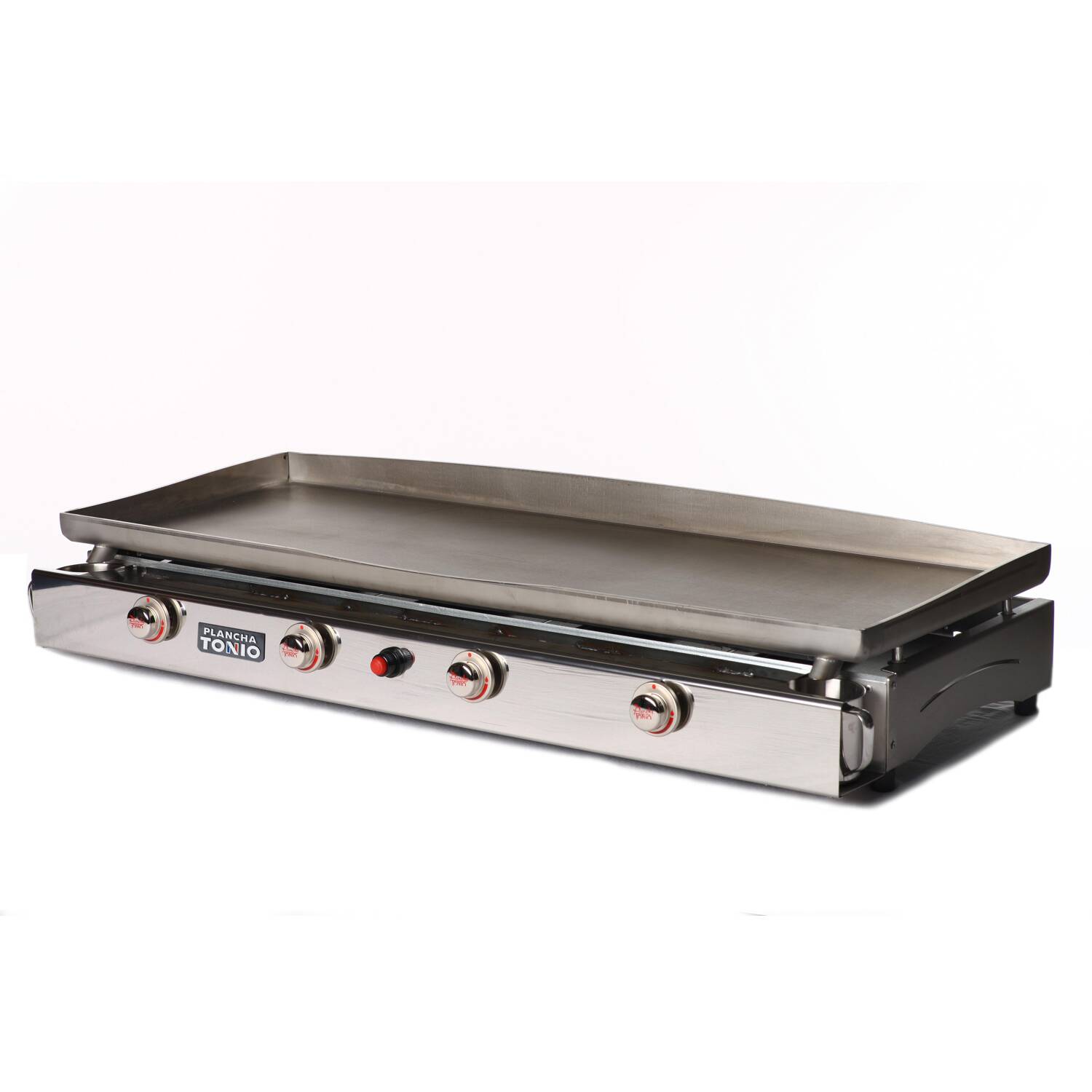 Plancha gaz Lagoa 4 feux en inox - Cuisson professionnelle pour 30 à 100 personnes