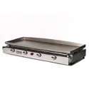 Plancha gaz Lagoa 4 feux en inox - Cuisson professionnelle pour 30 à 100 personnes