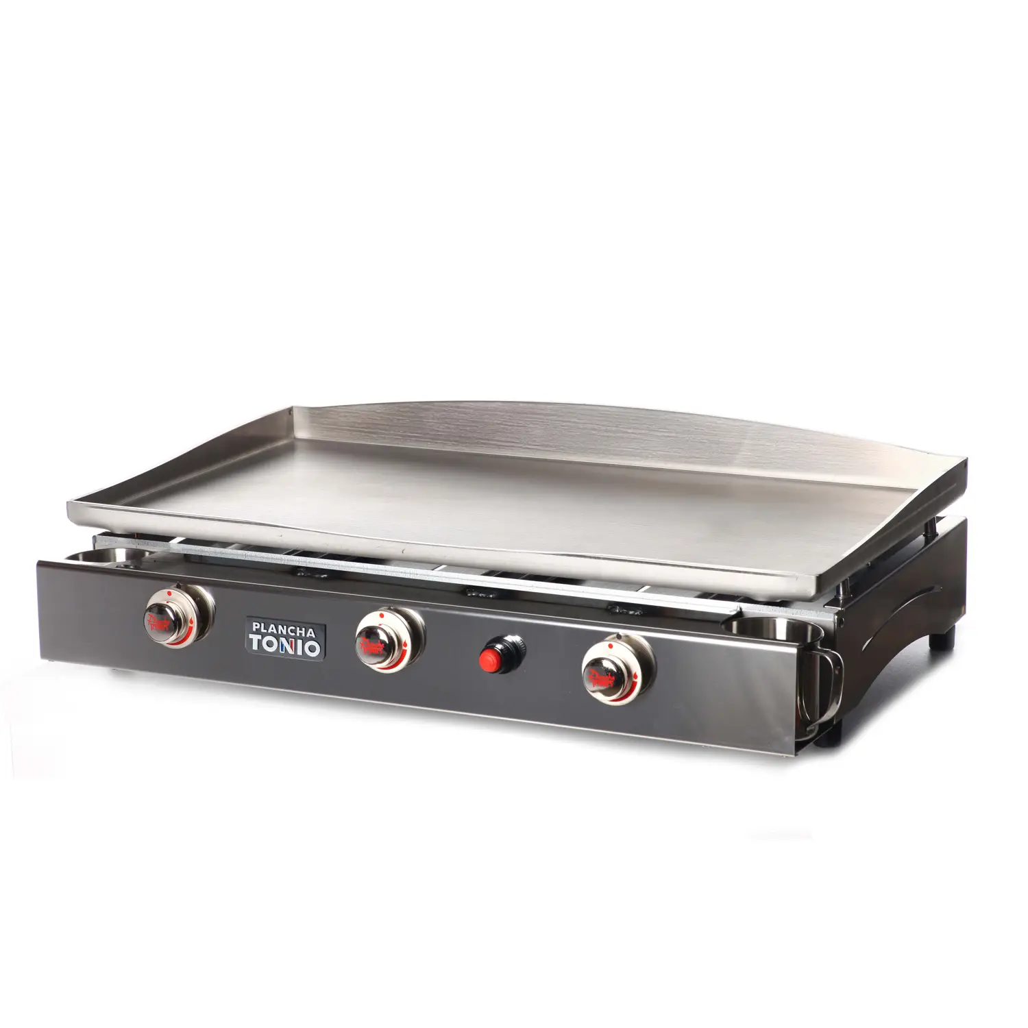 Plancha gaz Lagoa 3 feux tout inox - Idéale pour cuisiner jusqu'à 30 personnes en extérieur