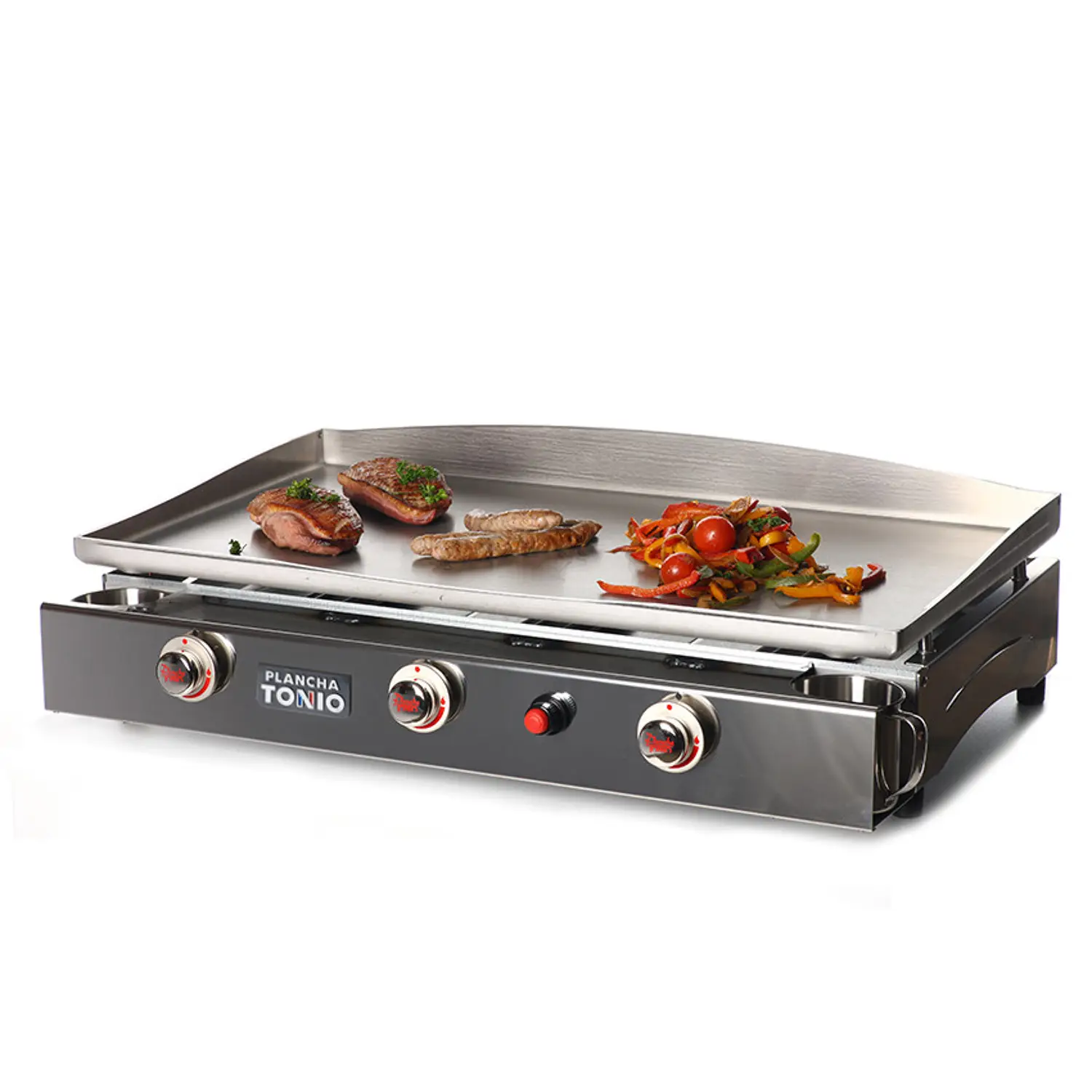 Plancha gaz Lagoa 3 feux tout inox - Idéale pour cuisiner jusqu'à 30 personnes en extérieur