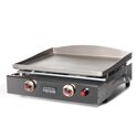 Plancha gaz Lagoa 2 feux tout inox - Cuisson professionnelle pour 6 à 12 personnes