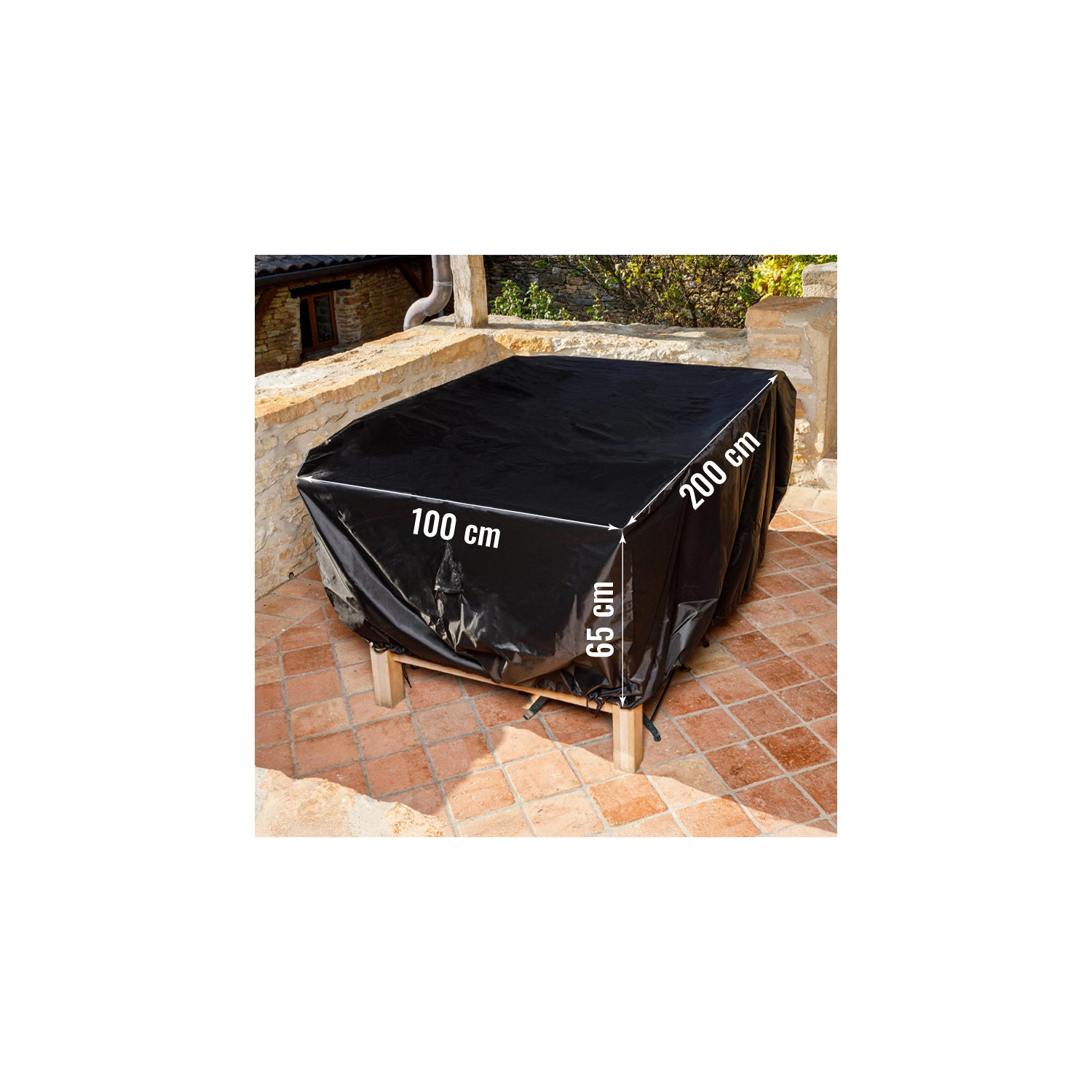 SOMAGIC - Copertura L 200 x L 100 x H 65 cm per mobili da giardino