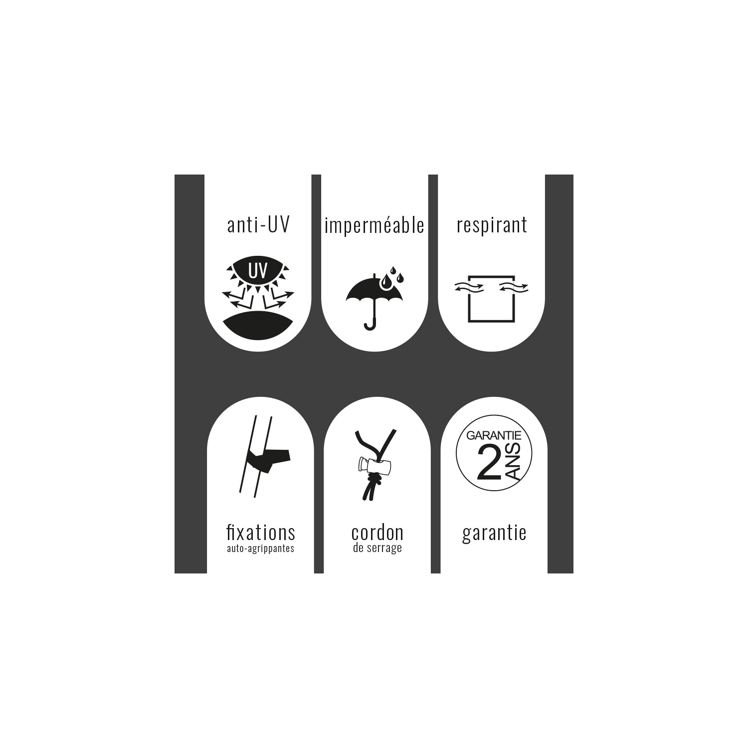 SOMAGIC - Schutzhülle L 66 x B 66 x H 120 cm für Gartenstühle