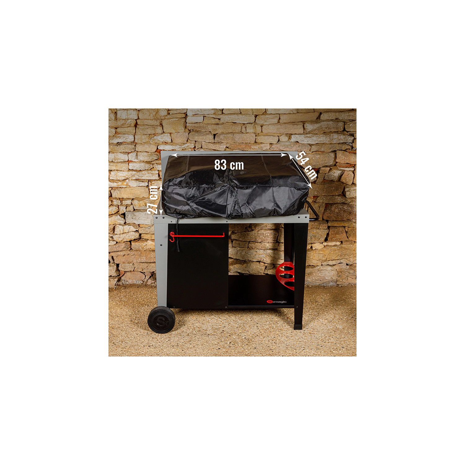 SOMAGIC - Cobertura L 83 W 54 x H 27 cm para placa de grelhar