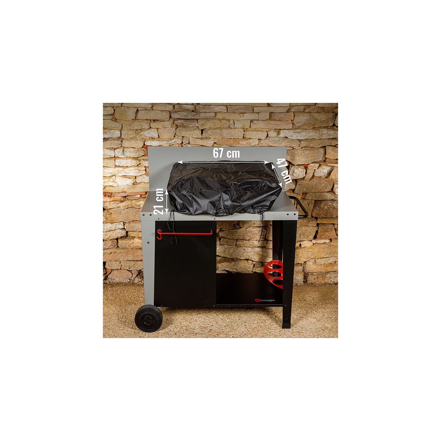 SOMAGIC - Cobertura L 67 W 47 x H 21 cm para placa de grelhar