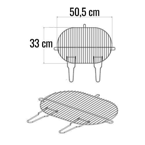 Grille ovale simple en...