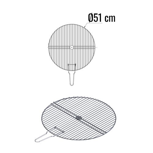 Grille ronde simple – Ø 51 cm
