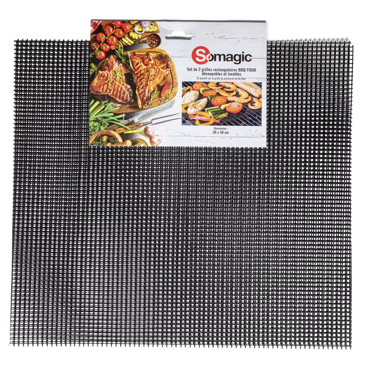 Set di 2 griglie lavabili e ritagliabili 36 x 40 cm