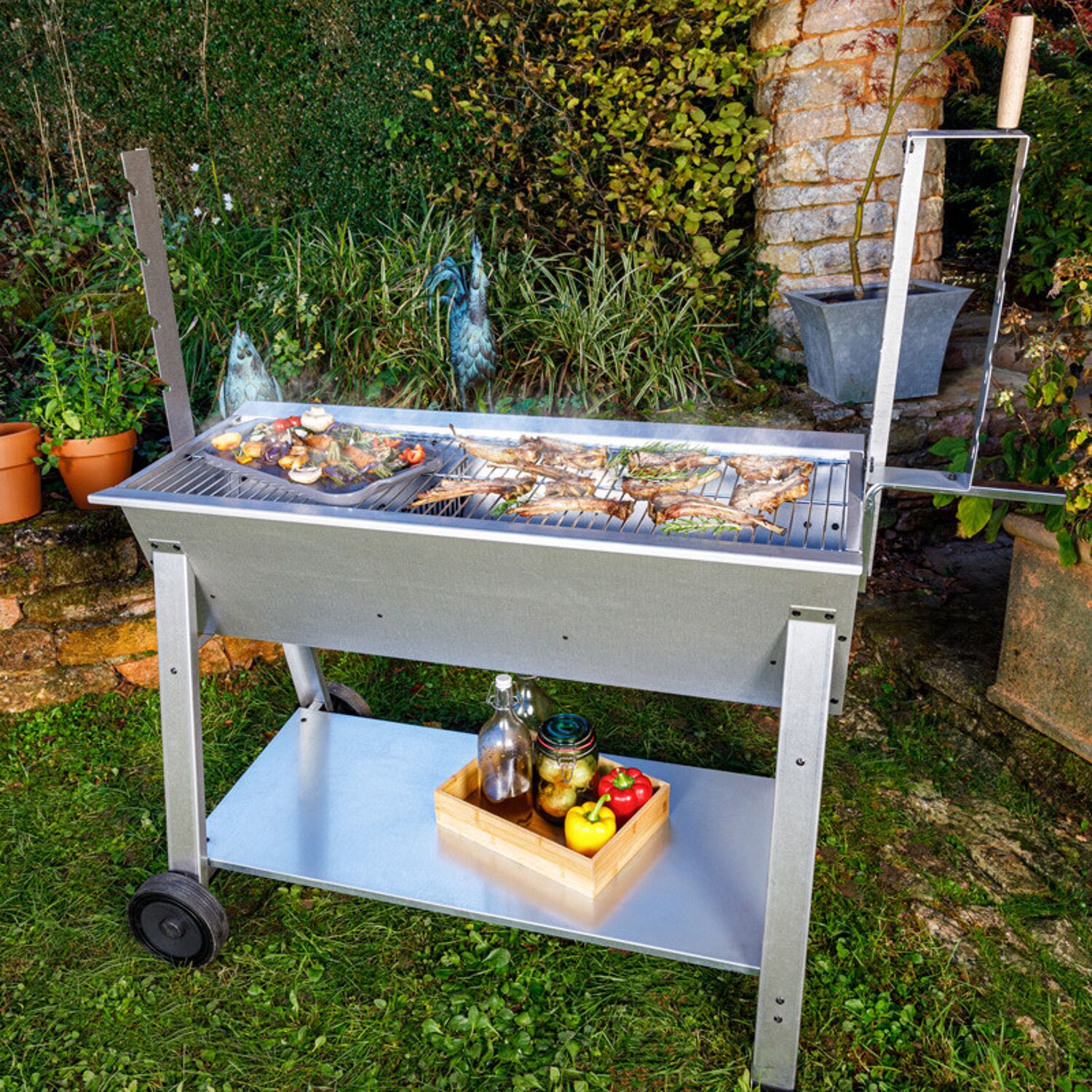 SOMAGIC - Rôtissoire à bois et à charbon TITAN