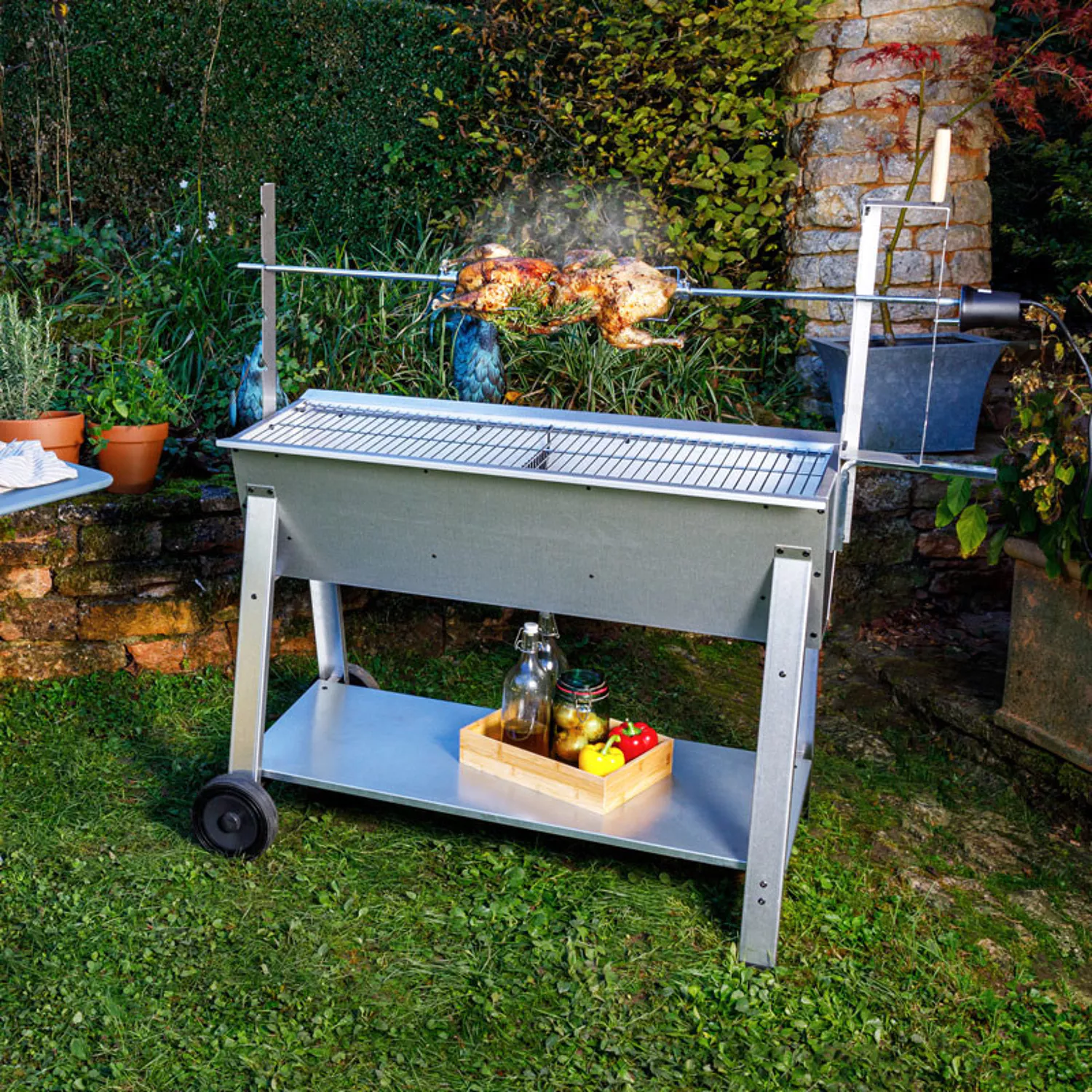 SOMAGIC - Rôtissoire à bois et à charbon TITAN