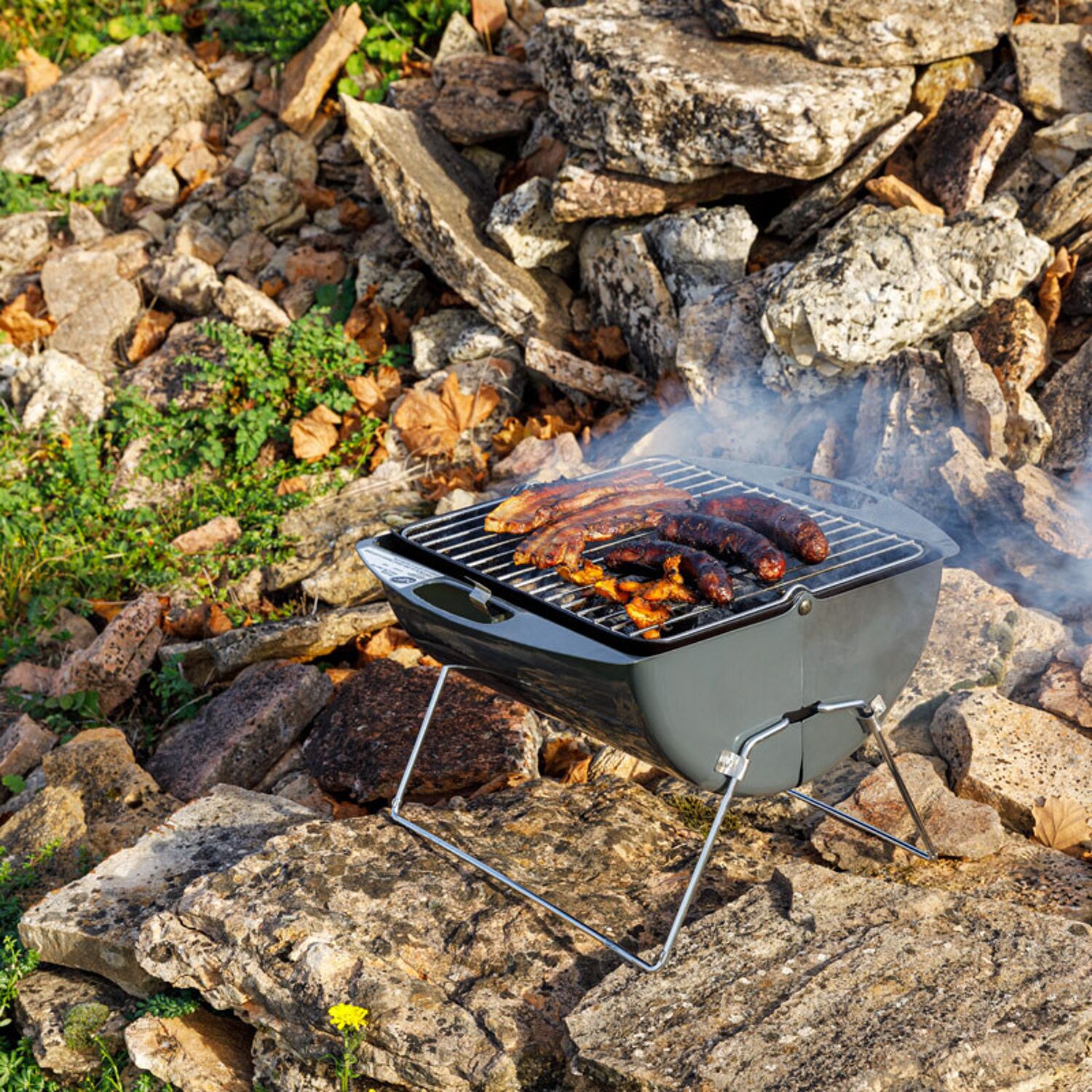 SOMAGIC - Barbecue portable charbon de bois ROLL N' COOK