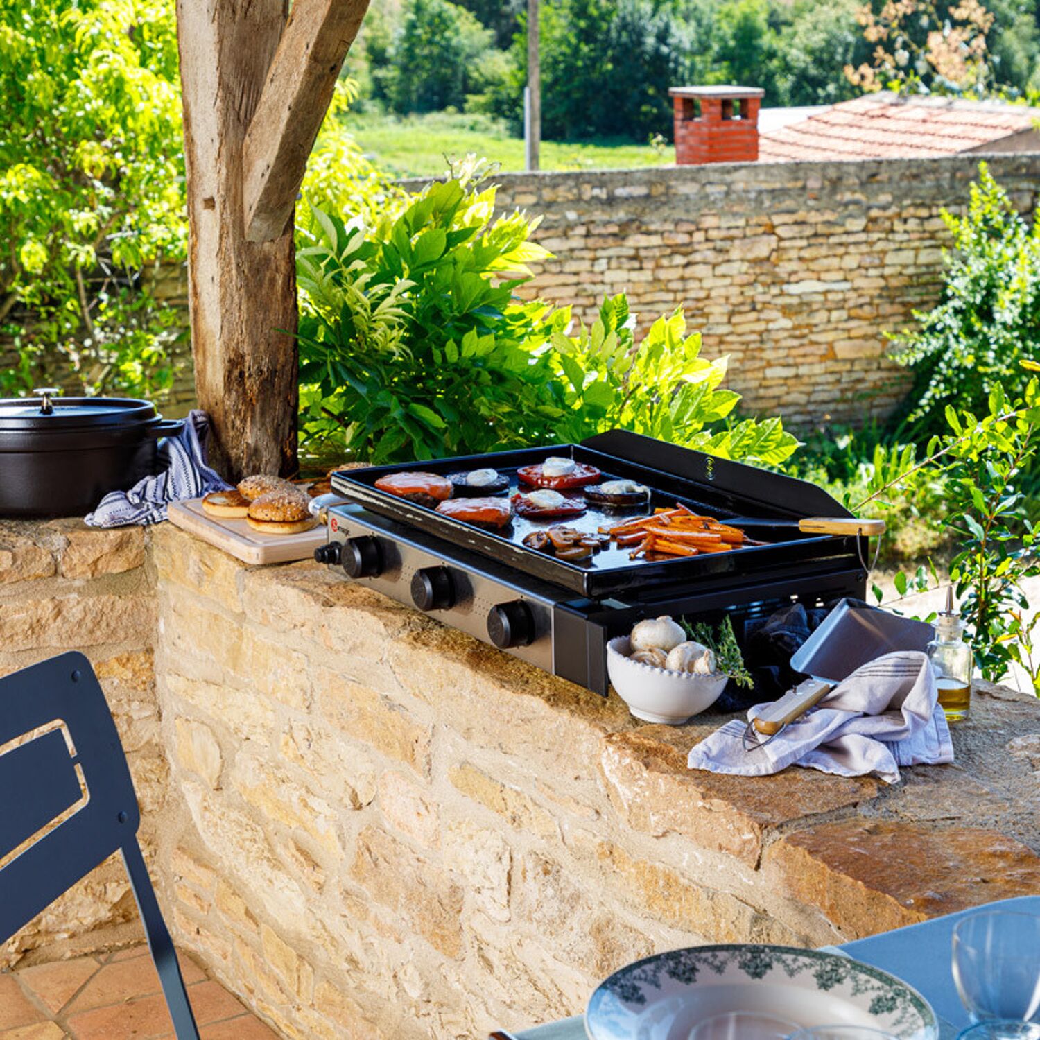 SOMAGIC - Plancha au gaz SOLIA 300 3 brûleurs 6,45kW