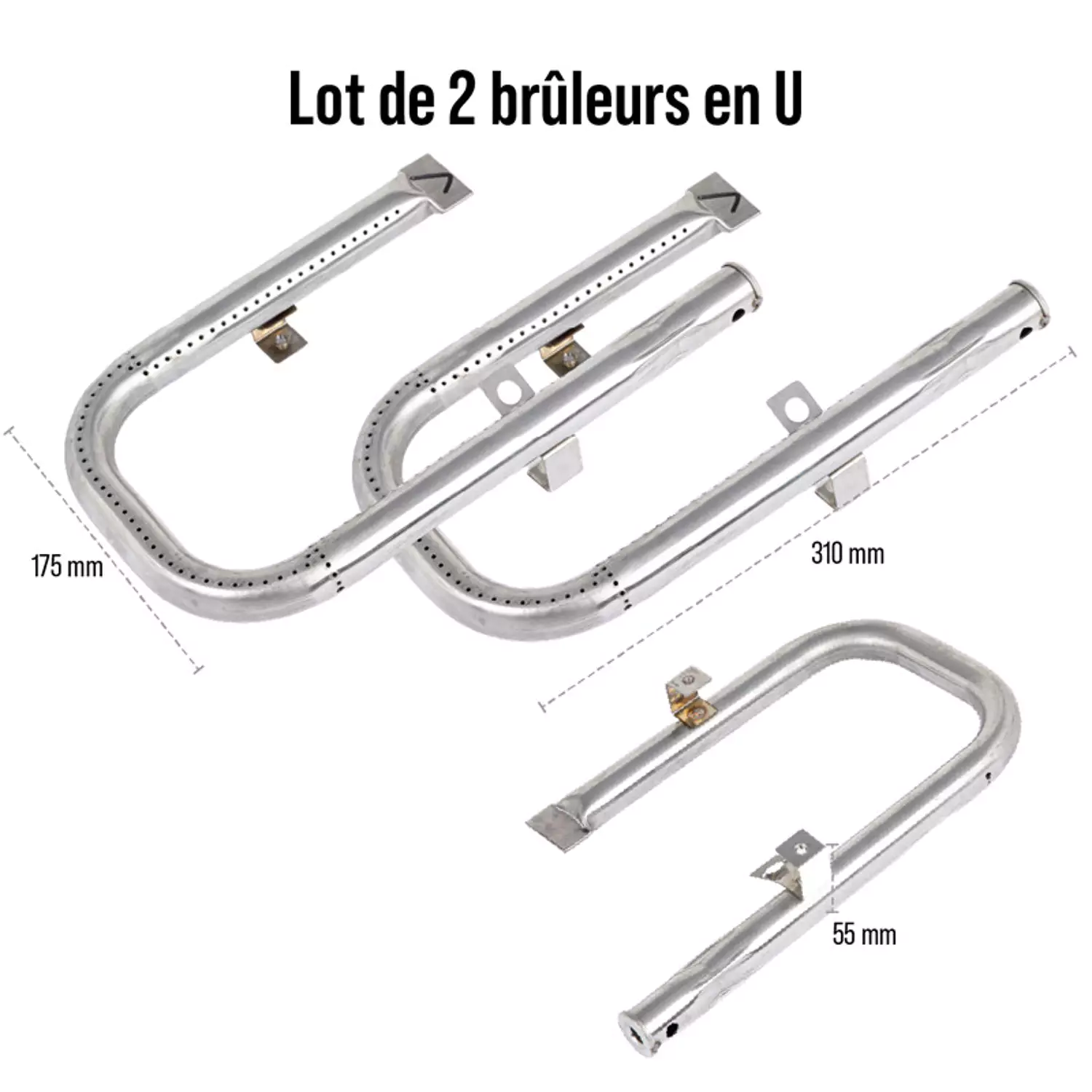 SOMAGIC - Lot 2 brûleurs en u