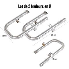 SOMAGIC - Lot 2 brûleurs en u