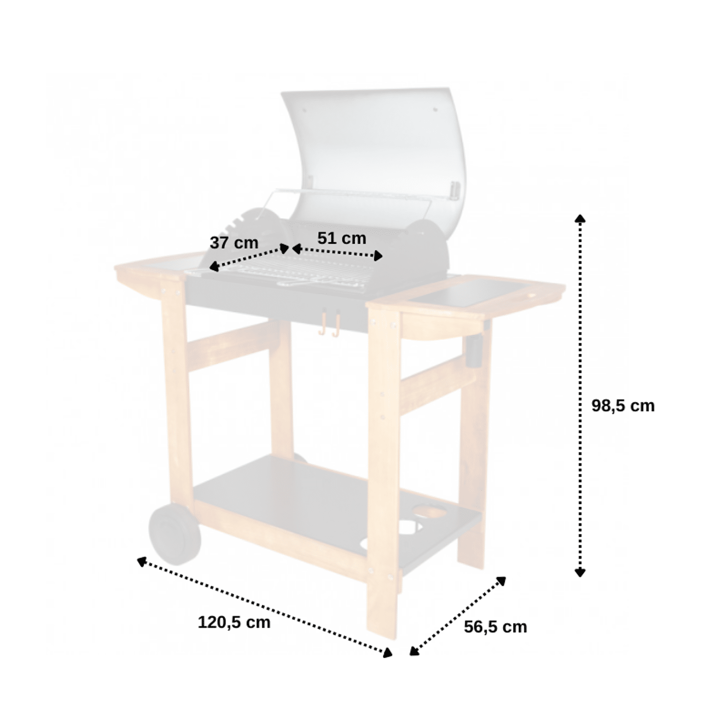 SOMAGIC - Barbecue au charbon de bois INDIANA