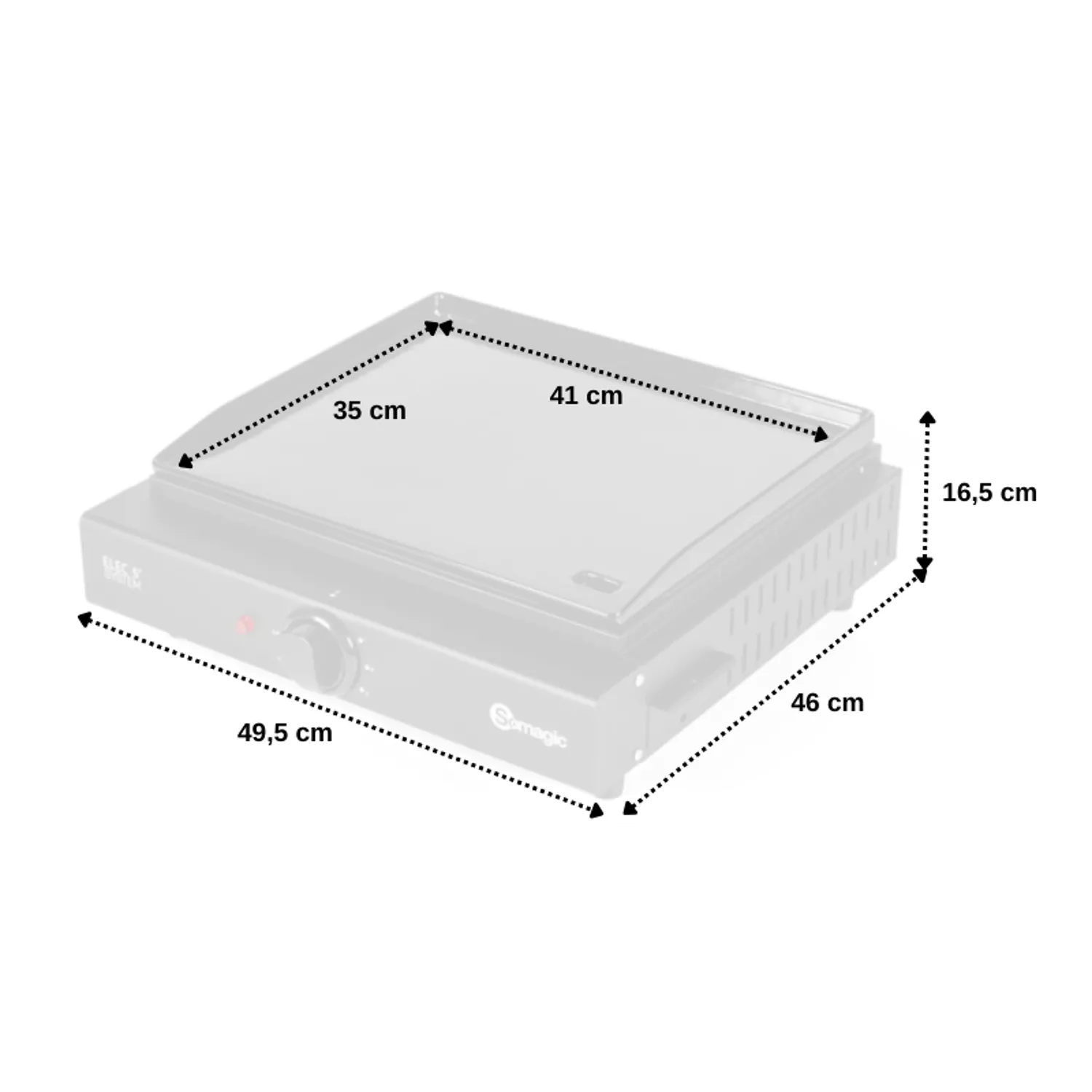 SOMAGIC - Plancha électrique en fonte OLIANA