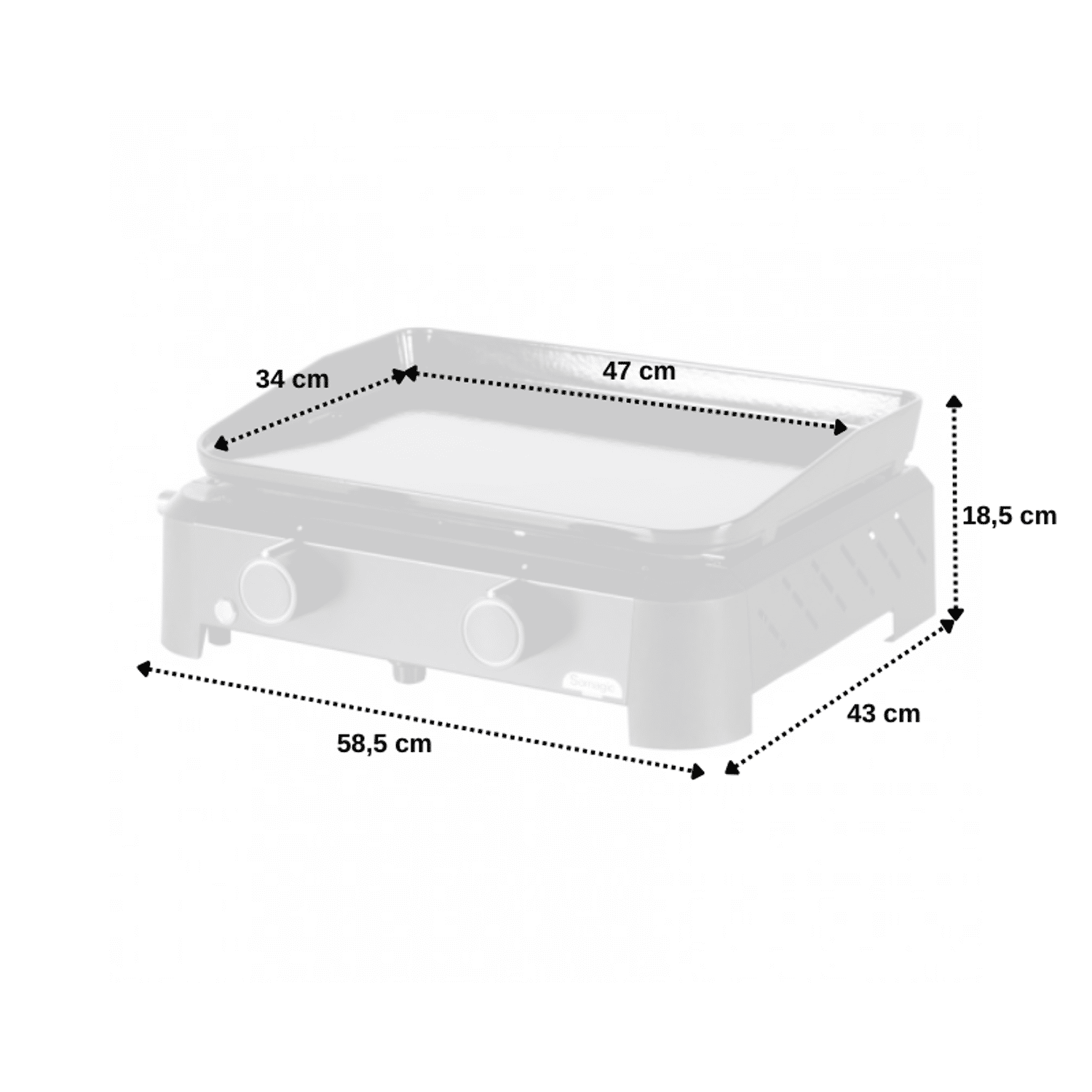 SOMAGIC - Plancha au gaz HENDAYE 200