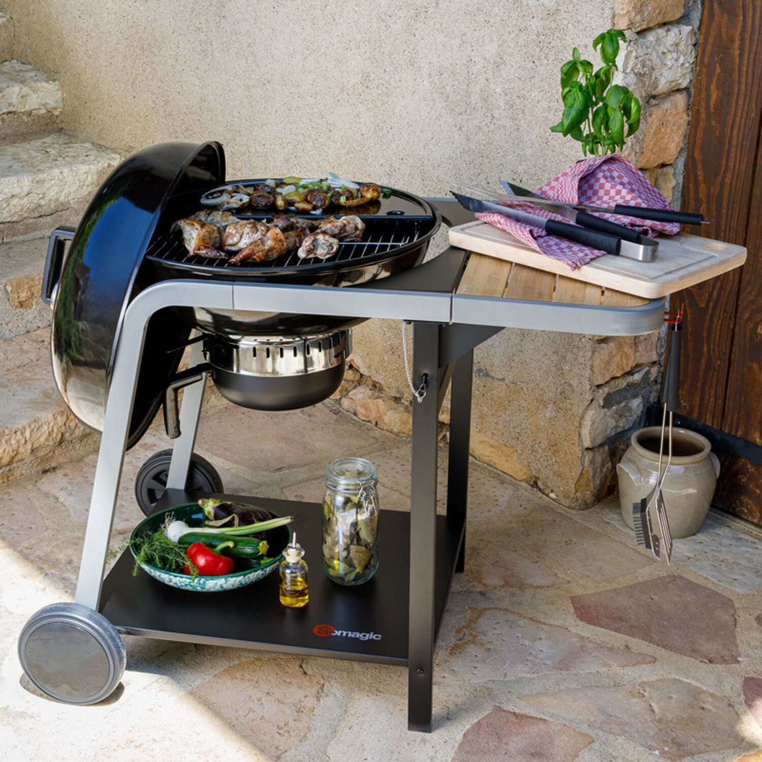 SOMAGIC - Barbecue à charbon boule Montana