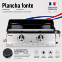 SOMAGIC - Plancha de asar a gas VERA 200 2 quemadores 5,3kW