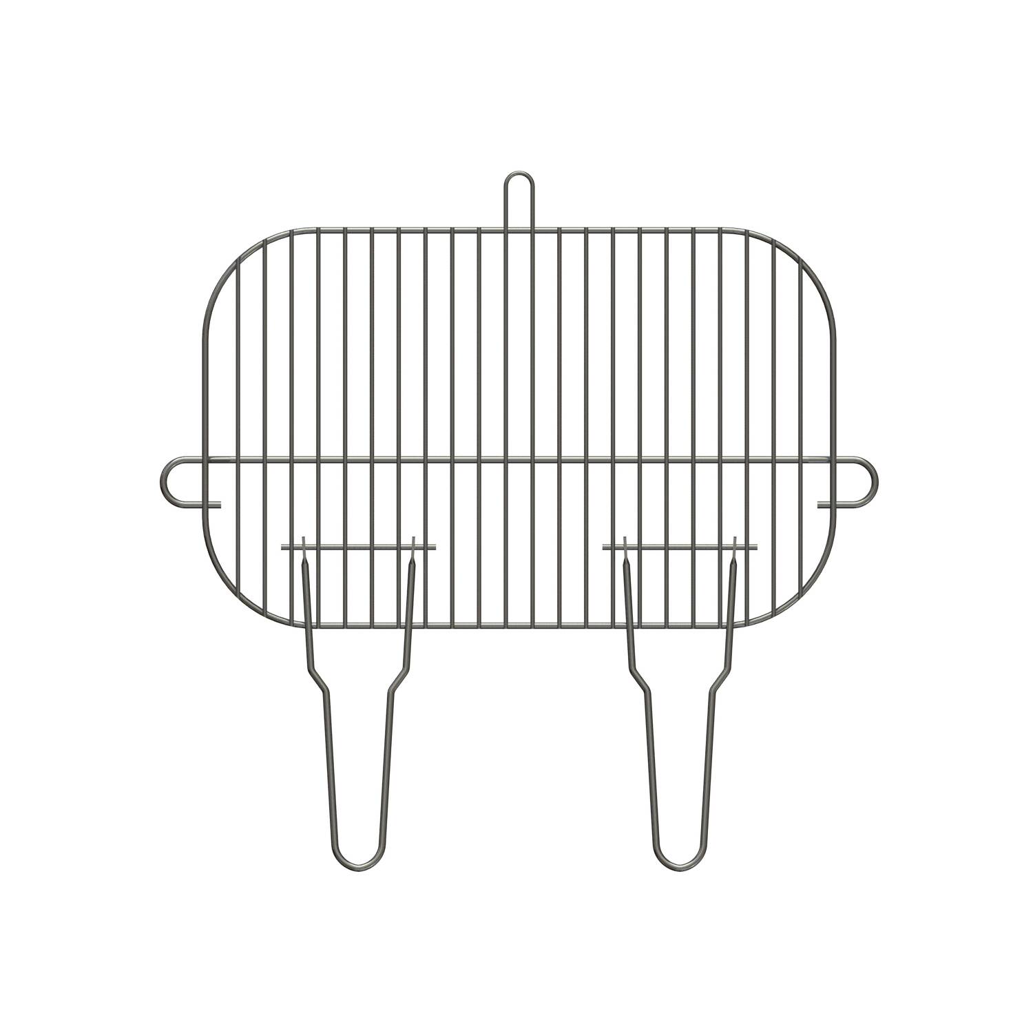 Rejilla barbacoa rectangular Somagic de acero cromado 45 x 29 cm