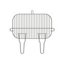 Rejilla barbacoa rectangular Somagic de acero cromado 45 x 29 cm