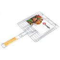 Grille à poisson rectangulaire Somagic en acier chromé 28x28 cm