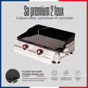 Plancha à gaz 2 feux - Happy Garden